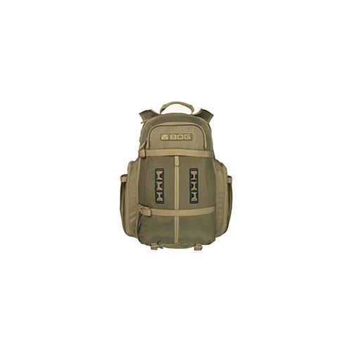 BOG Agility Stay Day Pack har 2900 kubikktommer kapasitet, veier under 3,5 lbs og kombinerer lett aluminiumramme med slitesterkt 420D micro-ripstop materiale.